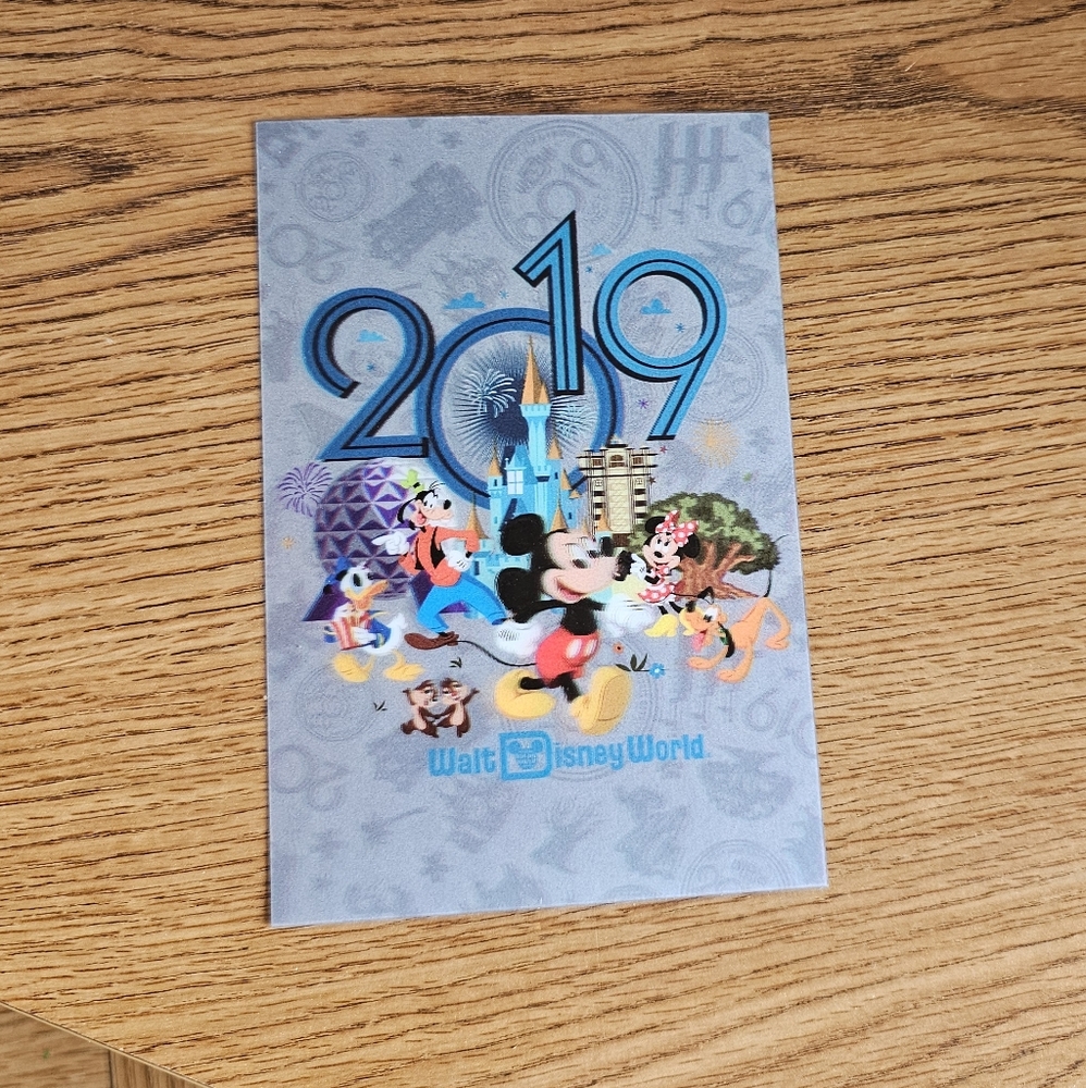 4/$10 Disney World 2019 Souvenir Lenticular PostCard Unused New Mickey Mouse